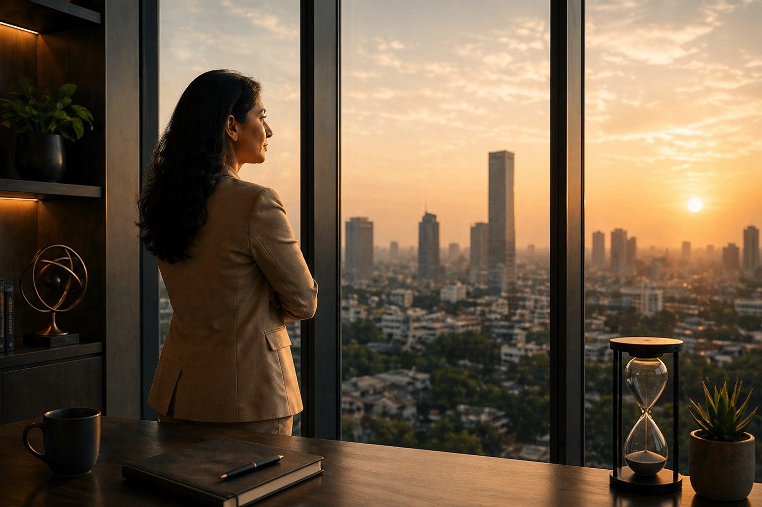 A professional at a moment of reflection - your journey starts with clarity